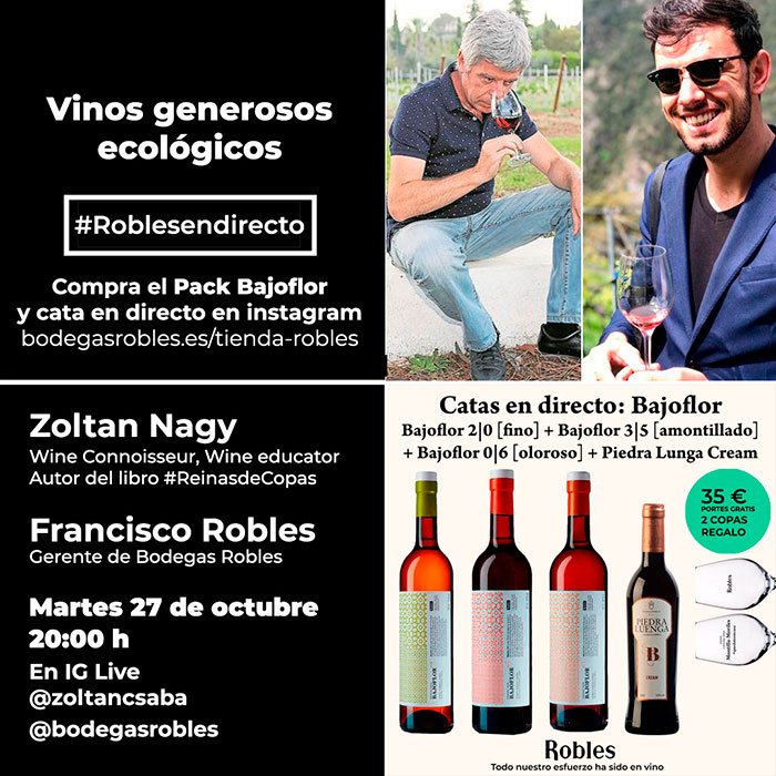 Cata vinos generosos ecológicos Zoltan Nagy y Francisco Robles we love montilla moriles