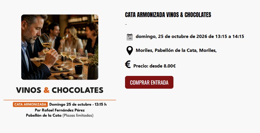 cata-armonizada-vinos-chocolates FRIZZANTE LA ETERNA SONRISA de Lagar de La Primilla - We Love Montilla